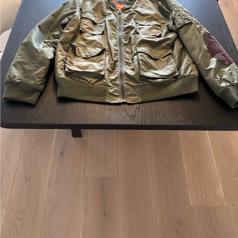 Crooks & Castles Olive Green Bomber Jacket vintage size XL